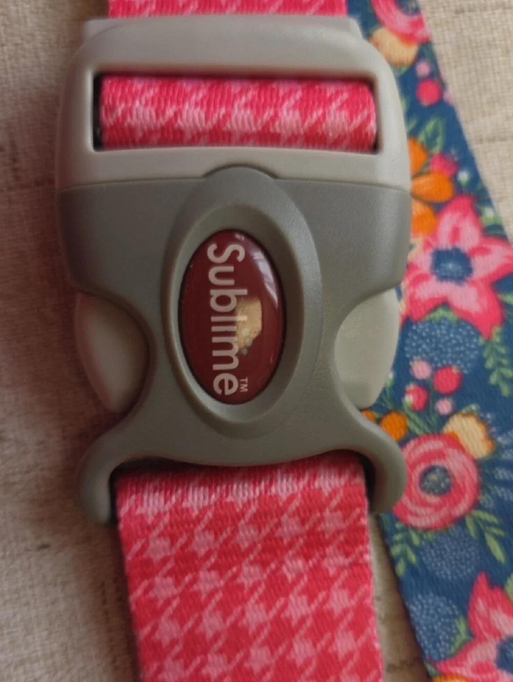Coastal Pink Floral Dog Collar